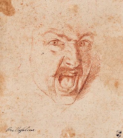 Head of a Screaming Warrior by Aniello Falcone